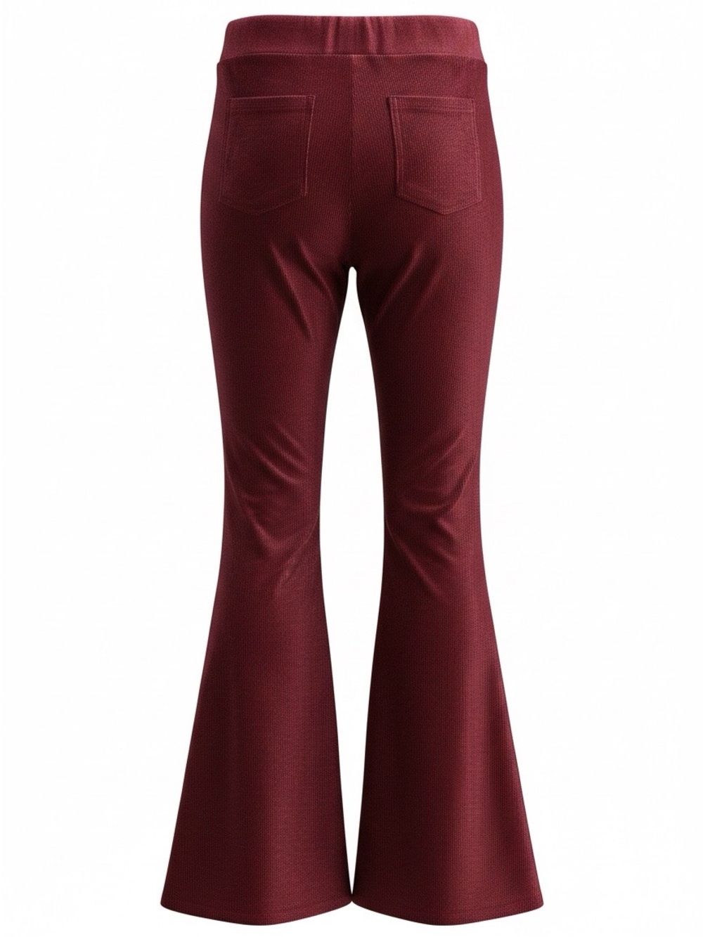 Cake Flared Ponte Pants in Burgundy
